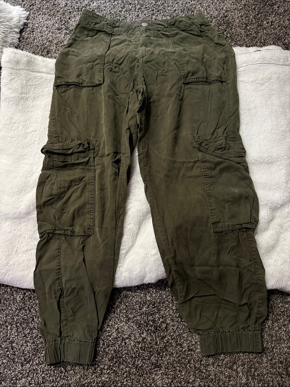 Dear John Olive Green Cargo Joggers